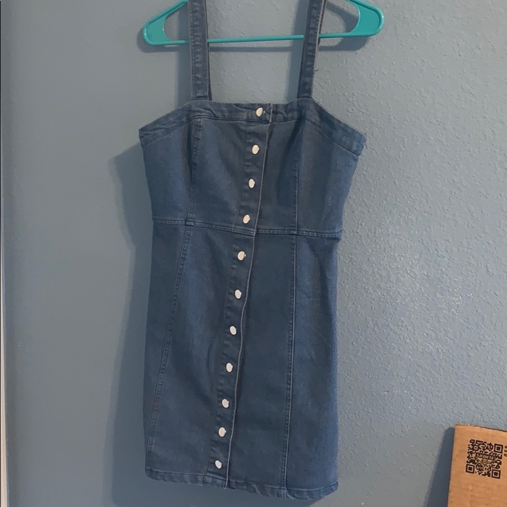 Blue Jean Button Front Denim Dress